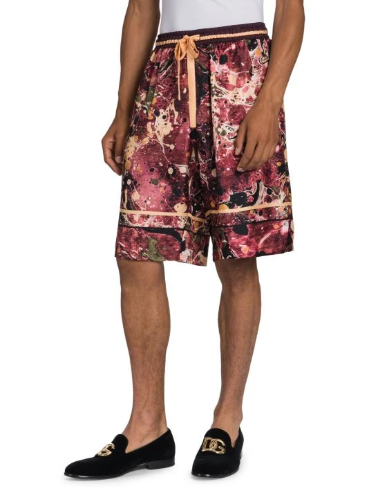 DOLCE&GABBANA Silk Drawstring Logo Shorts For Men 6 DOLCE&GABBANA Silk Drawstring Logo Shorts For Men - Image 4