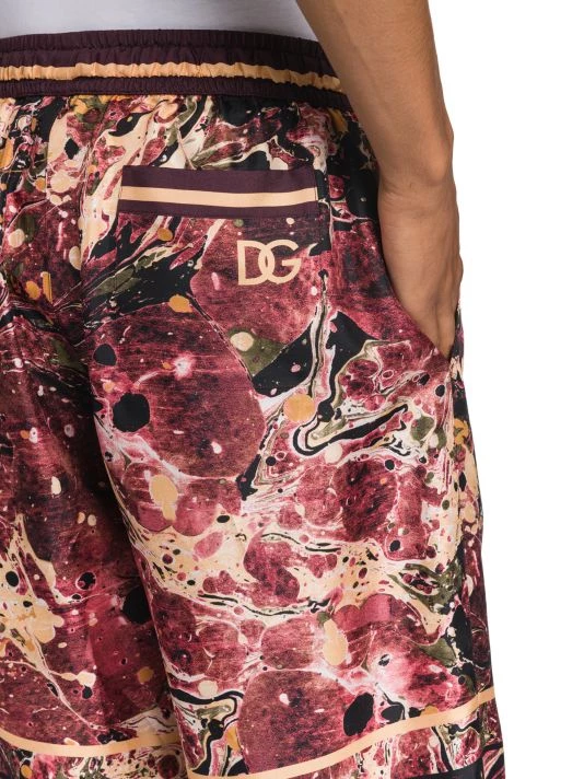 DOLCE&GABBANA Silk Drawstring Logo Shorts For Men 8 DOLCE&GABBANA Silk Drawstring Logo Shorts For Men - Image 6