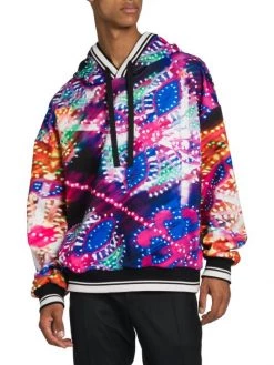 DOLCE&GABBANA Stripe-Trim Bright Printed Hoodie For Men -Deals DOLCE&GABBANA Store unnamed file 3085