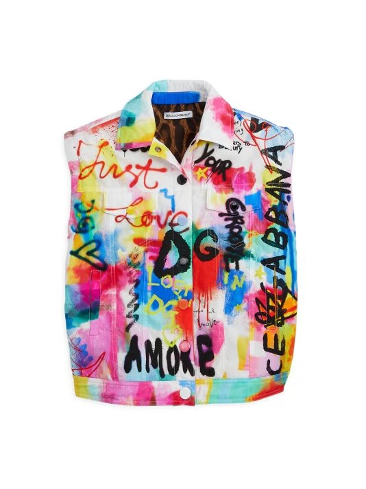 DOLCE&GABBANA Kid's Removable Sleeves Logo Jacket For Kids 4 DOLCE&GABBANA Kid's Removable Sleeves Logo Jacket For Kids - Image 2