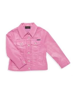 DOLCE&GABBANA Little Girl's & Girl's Glossy Denim Jacket For Kids