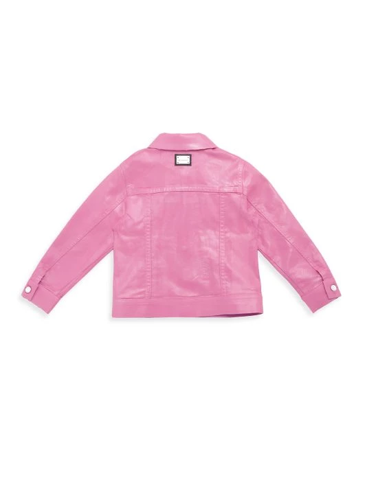 DOLCE&GABBANA Little Girl's & Girl's Glossy Denim Jacket For Kids 4 DOLCE&GABBANA Little Girl's & Girl's Glossy Denim Jacket For Kids - Image 2