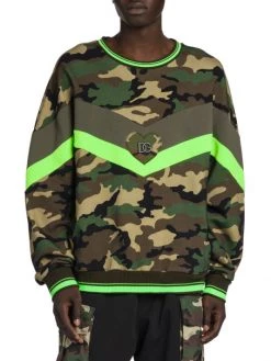 DOLCE&GABBANA Military-Print Crewneck Logo Sweatshirt For Men -Deals DOLCE&GABBANA Store unnamed file 3136