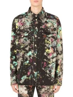 DOLCE&GABBANA Paint Splatter Denim Jacket For Men
