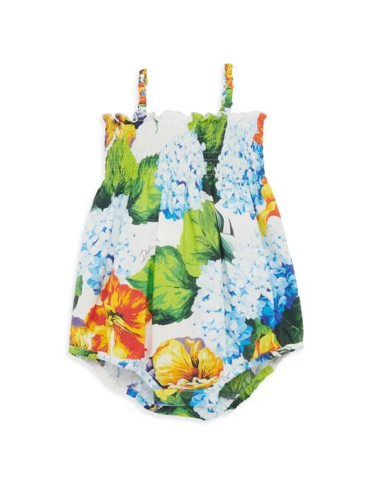 DOLCE&GABBANA Baby Girl's Floral Bubble Romper For Kids 3 DOLCE&GABBANA Baby Girl's Floral Bubble Romper For Kids