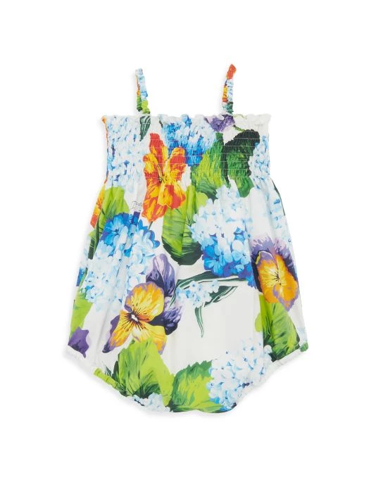 DOLCE&GABBANA Baby Girl's Floral Bubble Romper For Kids 4 DOLCE&GABBANA Baby Girl's Floral Bubble Romper For Kids - Image 2