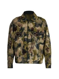 DOLCE&GABBANA Camo-Print Velvet Jacket For Men