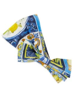 DOLCE&GABBANA Girl's Lemon Mosaic Print Bow Headband For Kids