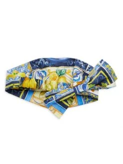 DOLCE&GABBANA Girl's Lemon Mosaic Print Bow Headband For Kids -Deals DOLCE&GABBANA Store unnamed file 3191