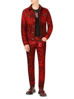 DOLCE&GABBANA Velvet Leopard-Print Pants For Men -Deals DOLCE&GABBANA Store unnamed file 3198