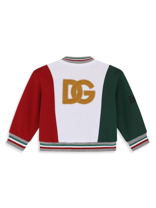 DOLCE&GABBANA Baby Boy's Tricolor Italia Bomber Jacket For Kids 4 DOLCE&GABBANA Baby Boy's Tricolor Italia Bomber Jacket For Kids - Image 2