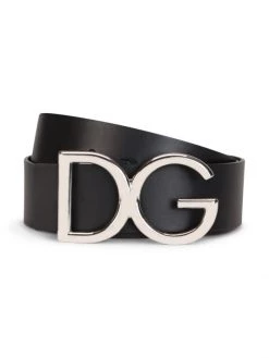 DOLCE&GABBANA Logo Leather Belt For Men