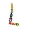 DOLCE&GABBANA Rainbow Alphabet 18K Yellow Gold & Multi Gemstone Initial L Charm