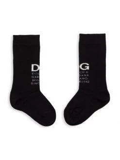 DOLCE&GABBANA Little Kid's & Kid's Logo Crew Socks For Kids