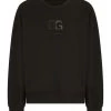 DOLCE&GABBANA Embossed Logo Crewneck Sweatshirt For Men Nero