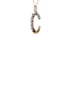 DOLCE&GABBANA Rainbow Alphabet 18K Gold & Gemstone Initial C Pendant Necklace -Deals DOLCE&GABBANA Store unnamed file 349
