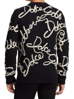 DOLCE&GABBANA Embroidered Logo Wool-Blend Sweater For Men -Deals DOLCE&GABBANA Store unnamed file 368