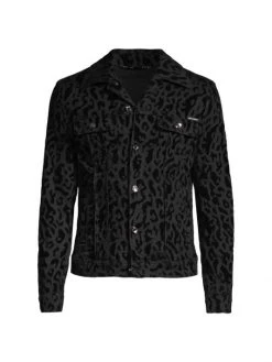 DOLCE&GABBANA Leo Flocked Denim Jacket For Men