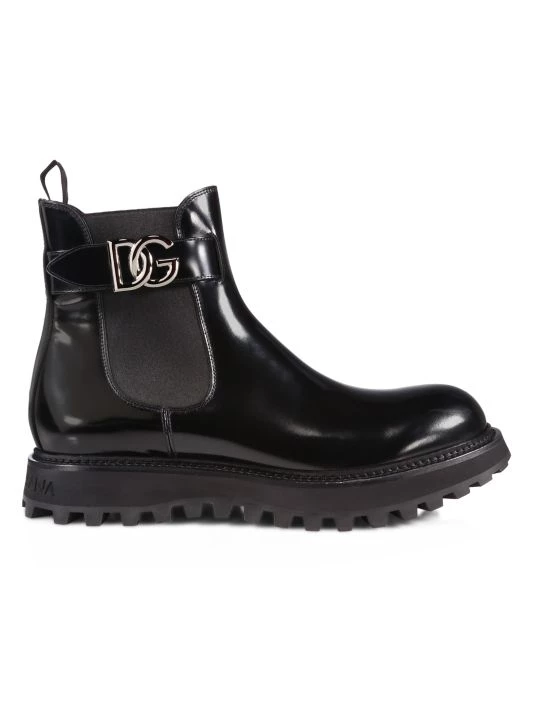 DOLCE&GABBANA Bernini Logo Buckle Chelsea Boots For Men 3 DOLCE&GABBANA Bernini Logo Buckle Chelsea Boots For Men