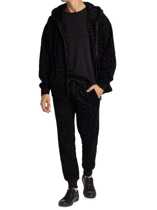 DOLCE&GABBANA Leopard-Print Flocked Zip Hoodie For Men 4 DOLCE&GABBANA Leopard-Print Flocked Zip Hoodie For Men - Image 2