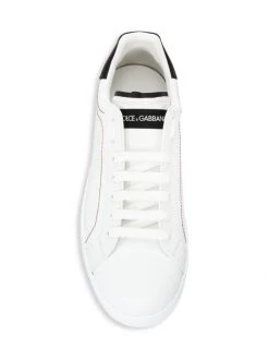 DOLCE&GABBANA Portofino Leather Sneakers For Men White Black -Deals DOLCE&GABBANA Store unnamed file 48