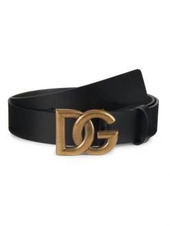 DOLCE&GABBANA DG Logo Leather Belt For Men Nero Oro -Deals DOLCE&GABBANA Store unnamed file 480