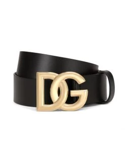 DOLCE&GABBANA DG Logo Leather Belt For Men Nero Oro -Deals DOLCE&GABBANA Store unnamed file 481