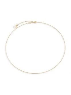 DOLCE&GABBANA 18K Yellow Gold & Freshwater Pearl Chain Necklace