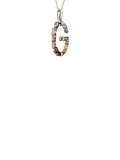 DOLCE&GABBANA Rainbow Alphabet 18K Gold & Gemstone Initial G Pendant Necklace -Deals DOLCE&GABBANA Store unnamed file 509