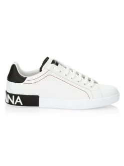 DOLCE&GABBANA Portofino Leather Sneakers For Men White Black -Deals DOLCE&GABBANA Store unnamed file 51