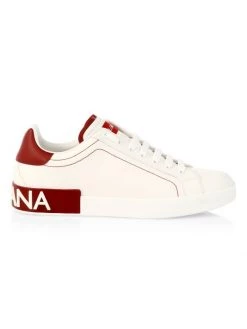DOLCE&GABBANA Portofino Leather Sneakers For Men White Black -Deals DOLCE&GABBANA Store unnamed file 52