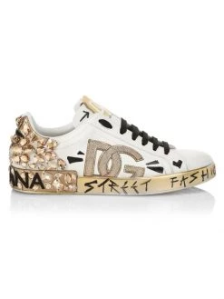 DOLCE&GABBANA Bassa Crystal Sneakers For Men