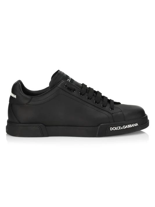 DOLCE&GABBANA Portofino Leather Sneakers For Men Nero 3 DOLCE&GABBANA Portofino Leather Sneakers For Men Nero
