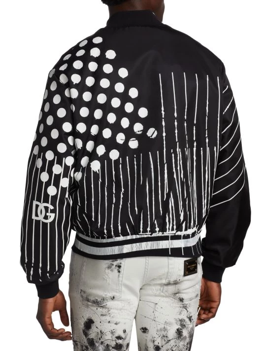 DOLCE&GABBANA Print-Block Logo Bomber Jacket For Men 7 DOLCE&GABBANA Print-Block Logo Bomber Jacket For Men - Image 5