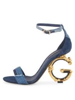 DOLCE&GABBANA Sculpted-Heel Patchwork Denim Sandals -Deals DOLCE&GABBANA Store unnamed file 59