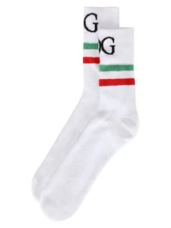 DOLCE&GABBANA Logo Cotton-Blend Socks For Men