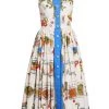 DOLCE&GABBANA Capri Painterly Fit & Flare Midi-Dress -Deals DOLCE&GABBANA Store unnamed file 626
