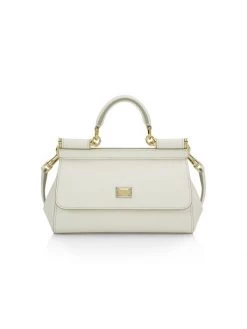 DOLCE&GABBANA Small E/W Sicily Leather Top Handle Bag Bianco -Deals DOLCE&GABBANA Store unnamed file 642