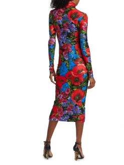 DOLCE&GABBANA Floral Long-Sleeve Body-Con Midi-Dress -Deals DOLCE&GABBANA Store unnamed file 647