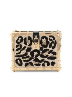 DOLCE&GABBANA Sequin Leopard Box Bag