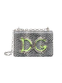 DOLCE&GABBANA Small DG Girl's Exotic Snakeskin Crossbody Bag