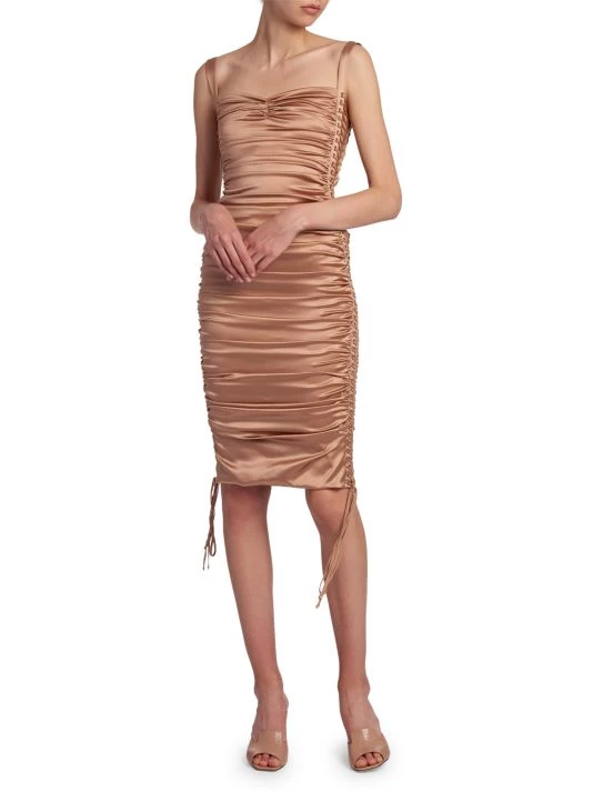 DOLCE&GABBANA Ruched Silk Midi-Dress 5 DOLCE&GABBANA Ruched Silk Midi-Dress - Image 3