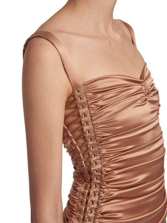 DOLCE&GABBANA Ruched Silk Midi-Dress 8 DOLCE&GABBANA Ruched Silk Midi-Dress - Image 6