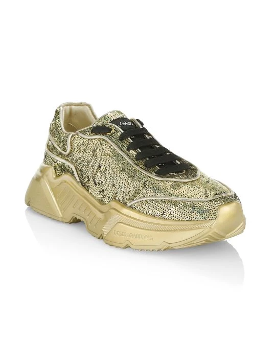 DOLCE&GABBANA Daymaster Sequined Leather Low-Top Sneakers For Men 4 DOLCE&GABBANA Daymaster Sequined Leather Low-Top Sneakers For Men - Image 2