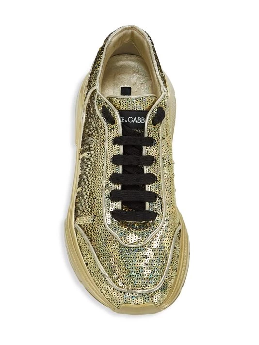 DOLCE&GABBANA Daymaster Sequined Leather Low-Top Sneakers For Men 7 DOLCE&GABBANA Daymaster Sequined Leather Low-Top Sneakers For Men - Image 5