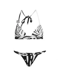 DOLCE&GABBANA Zebra Zebra-Print Triangle Bikini Set