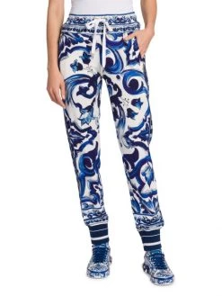 DOLCE&GABBANA Blu Mediterraneo Cady Painterly Elasticized Joggers 10 DOLCE&GABBANA Blu Mediterraneo Cady Painterly Elasticized Joggers -Deals DOLCE&GABBANA Store unnamed file 843