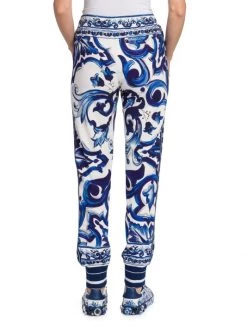 DOLCE&GABBANA Blu Mediterraneo Cady Painterly Elasticized Joggers 12 DOLCE&GABBANA Blu Mediterraneo Cady Painterly Elasticized Joggers -Deals DOLCE&GABBANA Store unnamed file 845