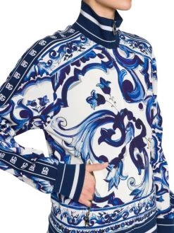 DOLCE&GABBANA Blu Mediterraneo Cady Painterly Zip-Up Jacket 13 DOLCE&GABBANA Blu Mediterraneo Cady Painterly Zip-Up Jacket -Deals DOLCE&GABBANA Store unnamed file 852