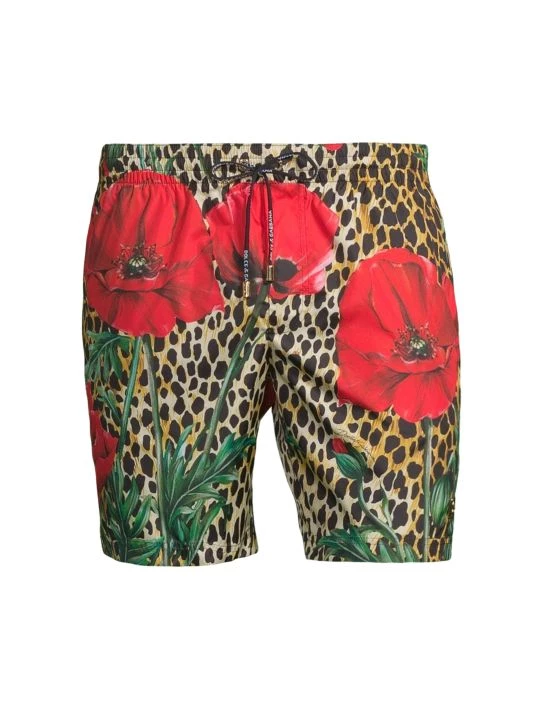 DOLCE&GABBANA Floral & Animal Print Swim Trunks For Men 3 DOLCE&GABBANA Floral & Animal Print Swim Trunks For Men